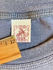Inca Peru Cusco T-Shirt Mens XL Gray Blue Short Sleeve Crew Neck