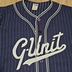 G-Unit Clothing Company Men’s Navy Pinstripe Wool Style Jersey Size L