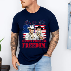 Western Cowboy Biscuits Freedom Fourth of July T-Shirt
