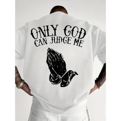 Men’S Casual Short Sleeve T-Shirt – “Only God Can Judge Me” Print