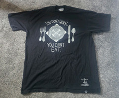 AlgierZ “You Don’t Work You Don’t Eat” Graphic Black Big & Tall 5XL T-Shirt