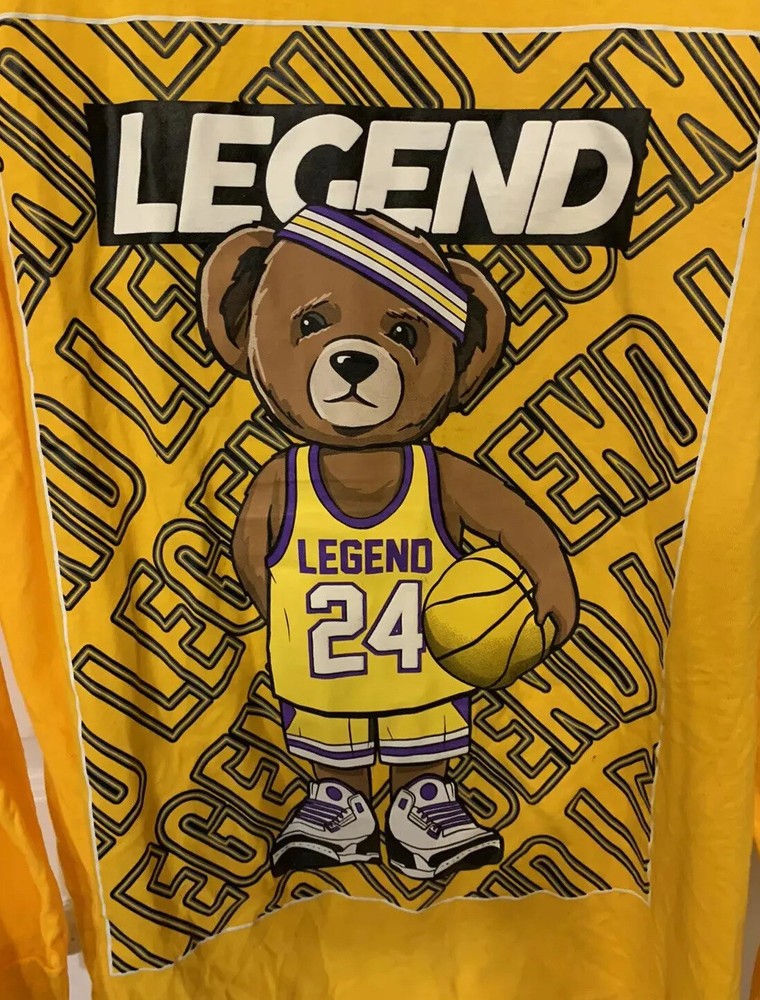 Bailey Apparel Men’s Sz L Legend Long Sleeve No 24 T-Shirt Yellow
