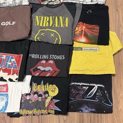 Band Concert T-Shirt Lot of 25 Reprint Artist Punk Rock Metal Rap Jun12-1