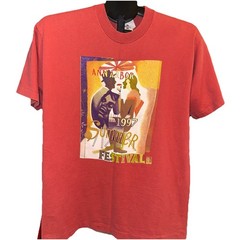 VTG 1997 Ann Arbor Summer Festival Art T Shirt Mens L Single Stitch Graphic Tee