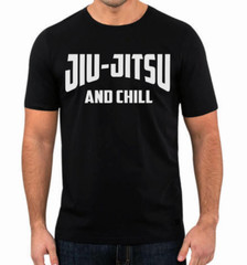 Jiu Jitsu and Chill Gracie Brazilian MMA Fighter T shirt tee BJJ