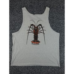 Hanes Tank Top Mens XL Gray Roots Rock Reggae Lobster Jost Van Dyke BVI