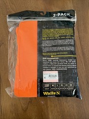 Walls Short Sleeve Working Man’s Pocket Tees LARGE Hi Visible Orange 2 Pack New