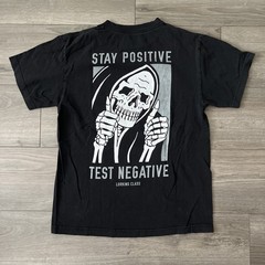 Lurking Class Mens M T Shirt Black Stay Positive Test Negative
