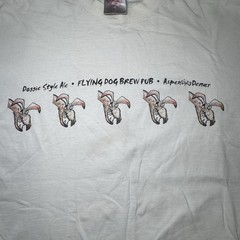 Rare Vintage Ralph Steadman Flying Dog Brewery T Shirt Large
