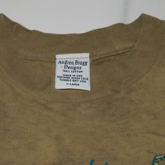 VINTAGE ANDREA BRAGG DESIGNS T-SHIRT LIZARD BROWN SIZE XL