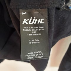 Kuhl Wildfibre Shirt Mens XL Black Long Sleeve Organic Cotton T-Shirt Outdoor