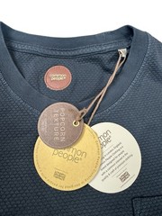 Common People Popcorn Texture Shirt Garment Dye Relaxed Fit Gray M Ribbed Sleek