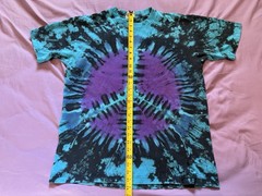Vintage 90s Tie Dye Shirt Mens XL Blue Purple Peace Sign Single Stitch USA