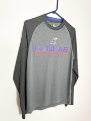 Colosseum Men Dri Fit University of Kansas Mens Graphic Shirt Size M Long Sleeve
