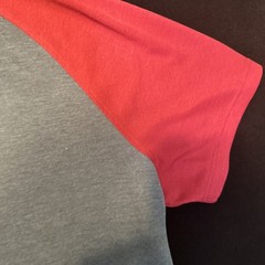 Men’s 3XL Jersey Top T-shirt Tee George Heathered Gray and Red Short Sleeve
