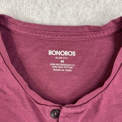 Lot of 2 Bonobos Henley Shirts Mens Medium Slim Fit Drytex Pima Cotton