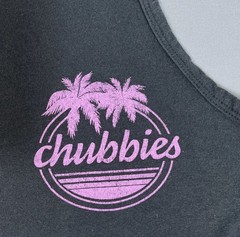 Chubbies Tank Top Mens Small S Black The Weekend Has Arrived Tropical Palm Tree