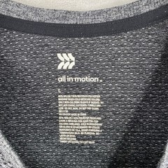 All In Motion Tee Shirt Mens L Gray Vented Soft Stretch Short Sleeve Vented Knit