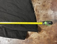 First Aid To The Injured Avantgarde Black Linen Button Up Wrap Shirt Sz 3 Med