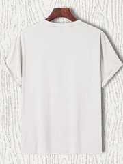 Mens Letter Graphic Print T-Shirt Sport Streetwear Summer Graphic Tee