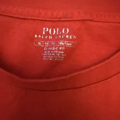 Polo Ralph Lauren BIG Spellout T Shirt XL Red Black Classic Long Sleeve SEE