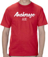 Anchorage Alaska State Graphic T-Shirt tee Unisex Apparel Custom Text