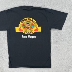 Vintage Gildan L Black Smokin Ass Cigars Hawaii Las Vegas Fine Leaf Tobacco Tee