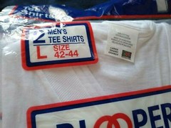 Vintage Fruit of The Loom Bloopers Mens Irregular V Neck T Shirts New 1997 Large