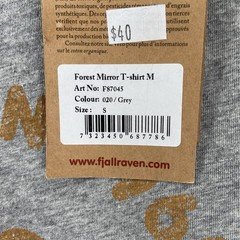 Fjallraven T-Shirt men’s Small Forest Mirror Graphic Tee Short Sleeve Nature NWT