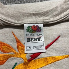 Vintage Fruit Of The Loom Maui Hawaii Embroidered Shirt XL Bird Of Paradise Tee