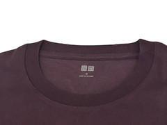 UNIQLO Men Soft Touch Crew Neck Long Sleeve T-Shirt, Burgundy, Medium