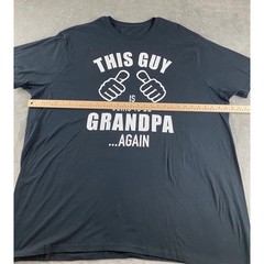 Mens 3XL TShirt This Guy is Going to Be Grandpa Again Graphic Tee Black Cotton
