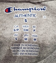 Hanes Champion Men’s T-shirt SMALL, Oxford Grey/Light Steel