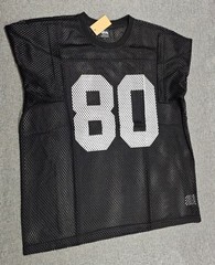 STUSSY MEN’S TEAM NUMBER 80 MESH JERSEY BLACK COLOR SIZE LARGE