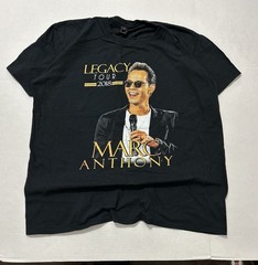 Marc Anthony Shirt Concert Band Tour Latin Hip Hop Jazz Unisex Sz XL Black 2018