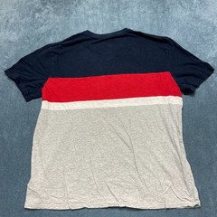 Tommy Hilfiger T Shirt Mens Multicolor Colorblock Flag Stripe Logo Summer Tee