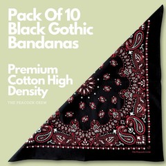 Premium Soft Cotton Bandanas Pack Men Women Paisley Fits 22×22 Inch