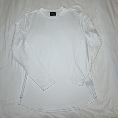 Cuts Mens Long Sleeve Shirt Lot Of 2 Curve-Hem PYCA Pro Size Large White Mauve