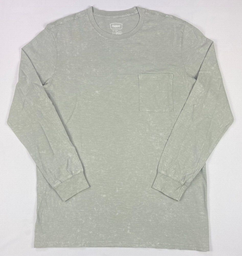 Men’s Foundry Big & Tall Long Sleeve Pocket Unique Dye Shirt NEW 3XLT