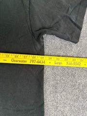 VTG 90s Fruit of the Loom Single Stitch Black Jazz Print Cotton Size M