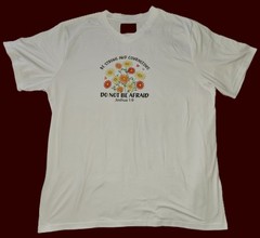 Cyberwear Spiritual T-Shirt Stretchable Soft “Be Strong and Courageous” 2XLarge