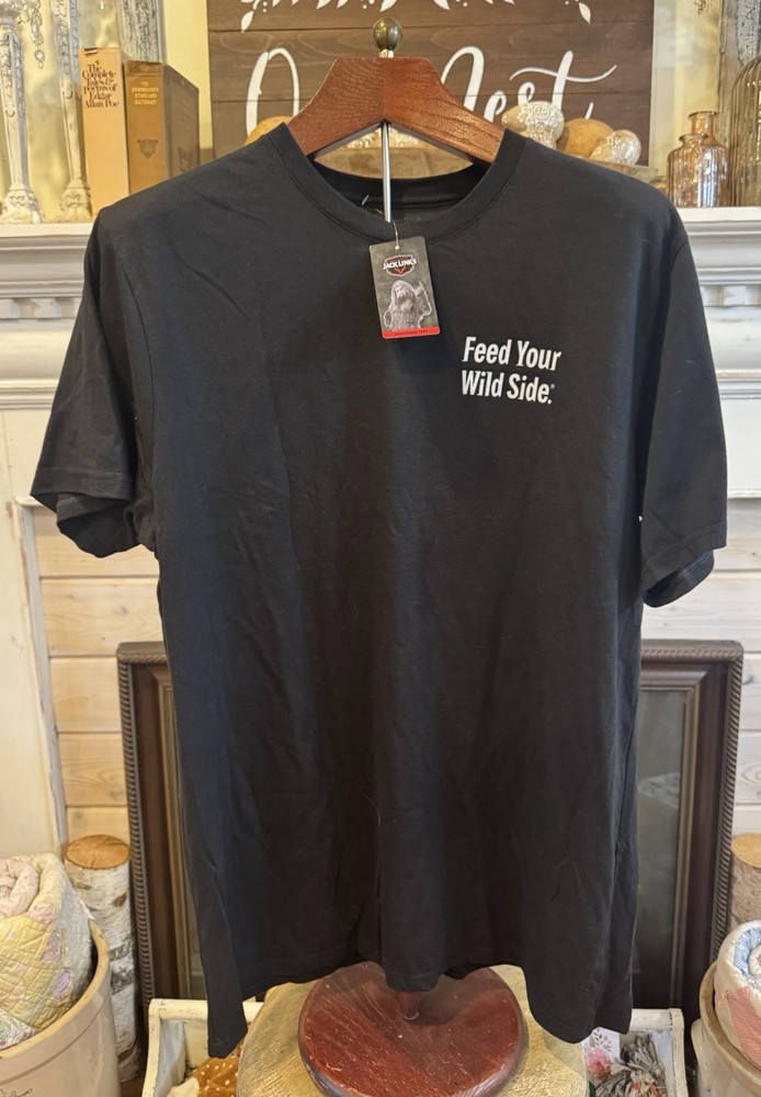 Jack Links Beef Jerky T-Shirt Sasquatch Feed Your Wild Side XL Black New W/Tags