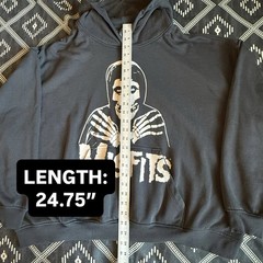 MISFITS Crimson Ghost Licensed Punk Rock Hoodie 2023. XL Divided H&M Preowned