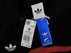 Adidas KG4640 All Blacks Knit Polo Pullover Black Sweater Men’s Medium NWT.