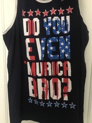Spirit Of America Patriotic 2-Piece Set Shirt & Foam Top Hat Size L 42/44