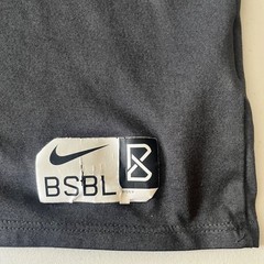 Nike Baseball Tshirt Mens Large Black Gray 3/4 Sleeves Activewear Casual