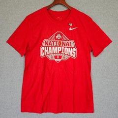 Nike Ohio State Buckeyes National Champions 2024 Red Graphic T-Shirt Mens Large