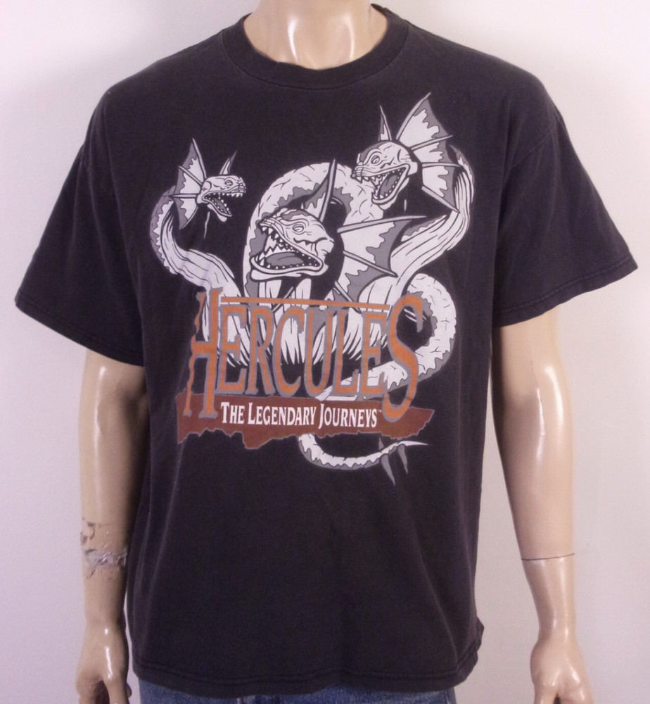 vintage 90s rare Hercules The Legendary Journeys T-Shirt TV Show Kevin Sorbo XL