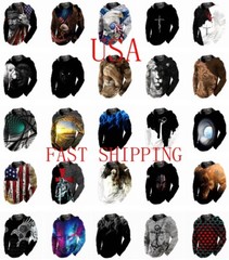 Men’s Hoodie Hooded T Shirt Novelty Graphic Pullover Sweatshirt Soft LightWeight