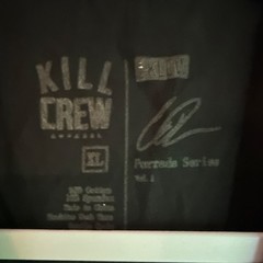 Kill Crew Portable Series PC-1 Black Wolf Graphic Logo Crew Neck XL Men’s Tee